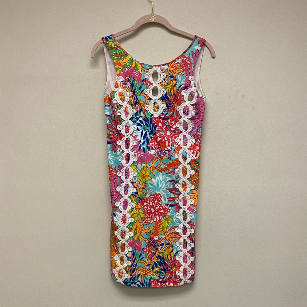 Lilly Pulitzer Ember Shift Skeeveless Multicolor Sheath Lace Dress size 4 - Picture 2 of 8